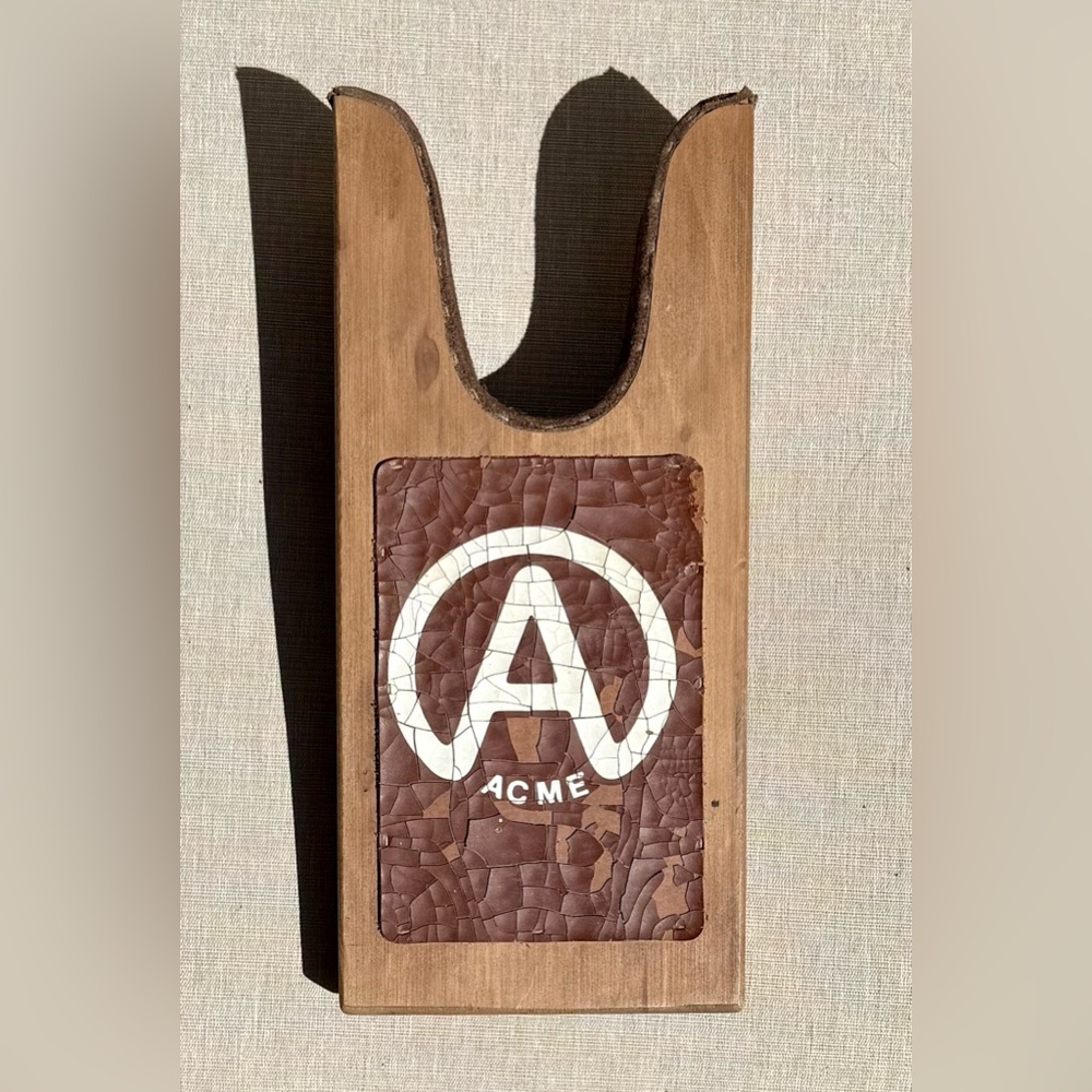 Vintage ACME Rustic Brown boot jack puller